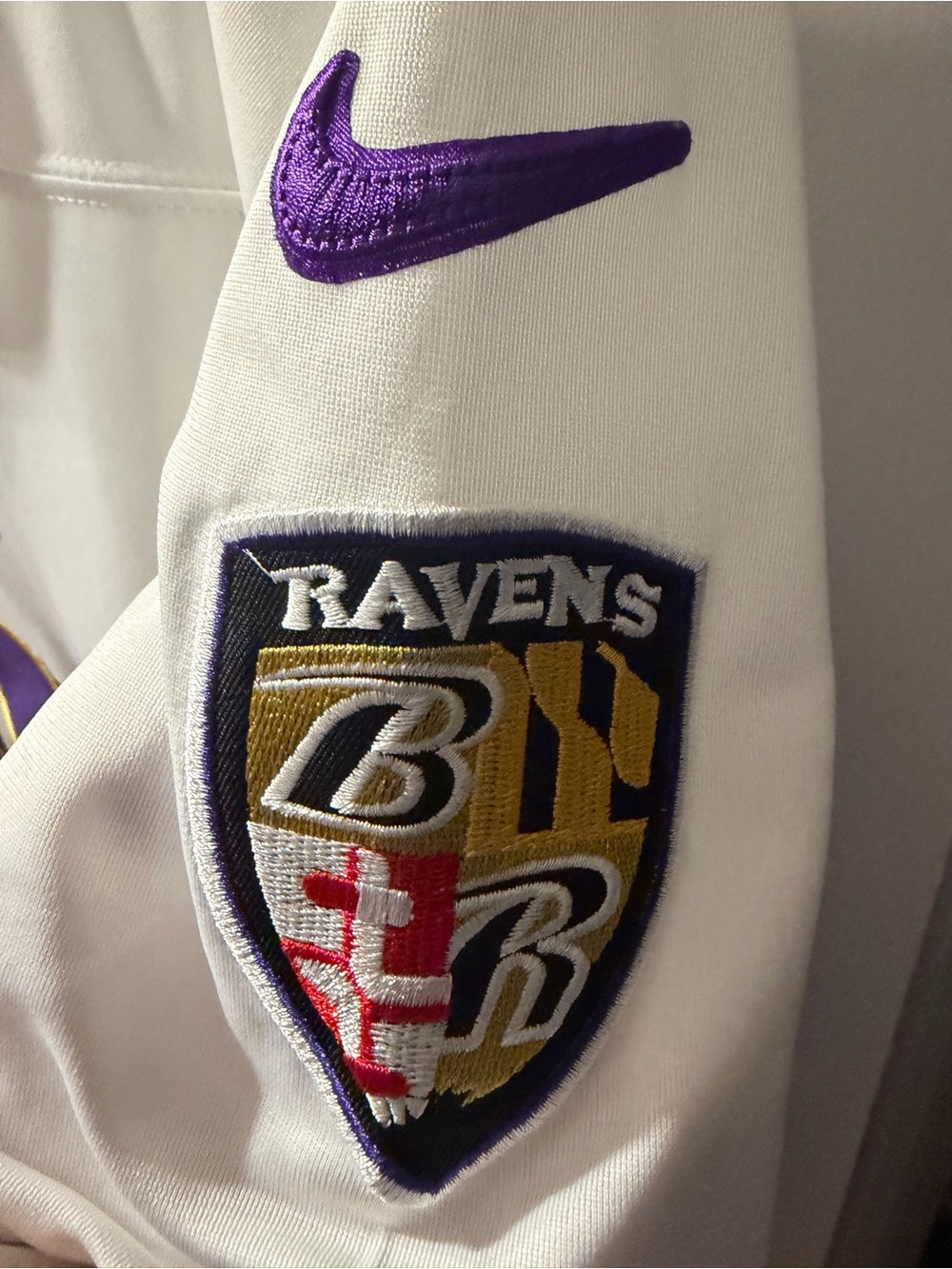 Nike White Baltimore Ravens Jackson #8 Football Jersey - Picture 3 of 5